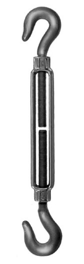 3/4" X 6" TURNBUCKLE HOOK &amp; HOOK GALV.